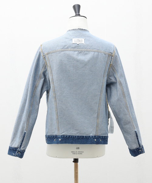 Maison Margiela(メゾンマルジェラ)の「Maison Margiela (メゾン マルジェラ) Collarless Denim Trucker SI1AM0006/S30561(デニムジャケット・メンズ・ブルー系その他・48/50)」の10枚目の写真