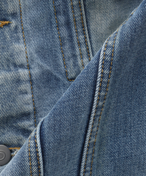 Maison Margiela(メゾンマルジェラ)の「Maison Margiela (メゾン マルジェラ) Collarless Denim Trucker SI1AM0006/S30561(デニムジャケット・メンズ・ブルー系その他・48/50)」の6枚目の写真