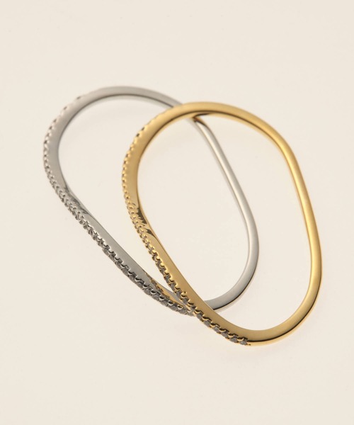 ANOH（アノー）の「ビジューラインダブルフィンガーリング（リング・レディース・ゴールド/シルバー・FREE）」の14枚目の写真