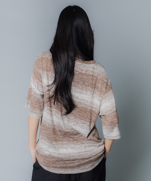 MandO(エムオー)(エムオー)の「【MandO】グラデーションリラックスTシャツ(Tシャツ/カットソー・メンズ・ブラウン/ネイビー/ブラック・LARGE/MEDIUM)」の12枚目の写真