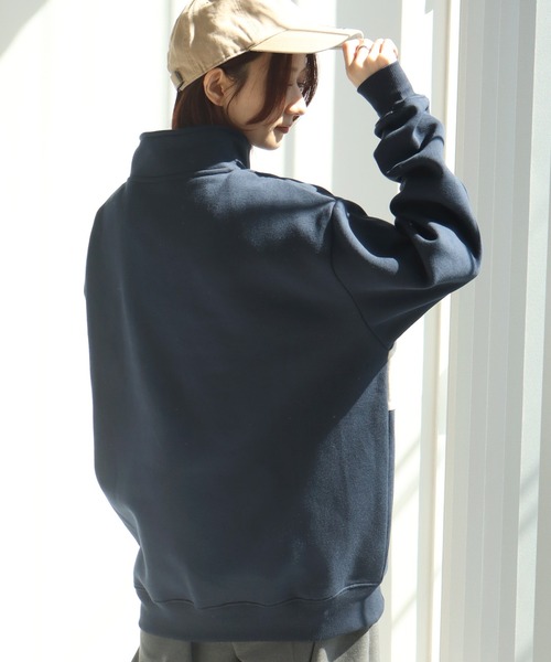 GERRY（ジェリー）の「【GERRY/ジェリー】裏起毛 ワンポイント刺繍ロゴ ハーフジップスウェット（スウェット・メンズ・ネイビー/ダークグレー/アッシュグレー・L/M/LL）」の9枚目の写真
