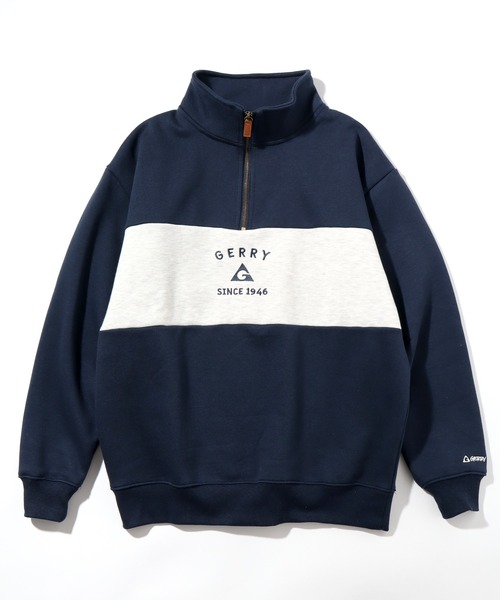 GERRY（ジェリー）の「【GERRY/ジェリー】裏起毛 ワンポイント刺繍ロゴ ハーフジップスウェット（スウェット・メンズ・ネイビー/ダークグレー/アッシュグレー・L/M/LL）」の17枚目の写真