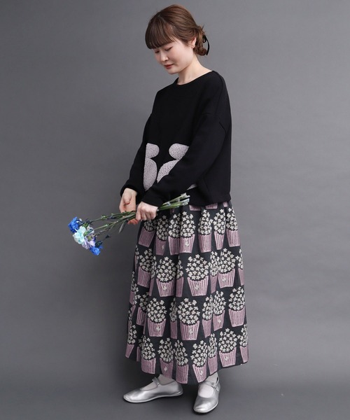 peu pres（プープレ）の「裏毛ミトンポッケPO（スウェット・レディース・ブラック/アイボリー・FREE）」の14枚目の写真