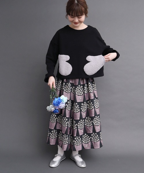 peu pres（プープレ）の「裏毛ミトンポッケPO（スウェット・レディース・ブラック/アイボリー・FREE）」の16枚目の写真