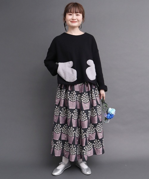 peu pres（プープレ）の「裏毛ミトンポッケPO（スウェット・レディース・ブラック/アイボリー・FREE）」の15枚目の写真