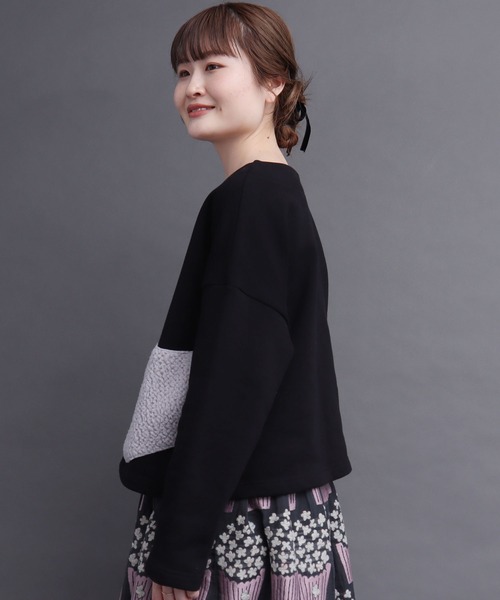 peu pres（プープレ）の「裏毛ミトンポッケPO（スウェット・レディース・ブラック/アイボリー・FREE）」の5枚目の写真