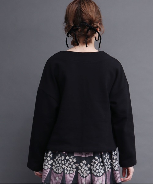 peu pres（プープレ）の「裏毛ミトンポッケPO（スウェット・レディース・ブラック/アイボリー・FREE）」の6枚目の写真