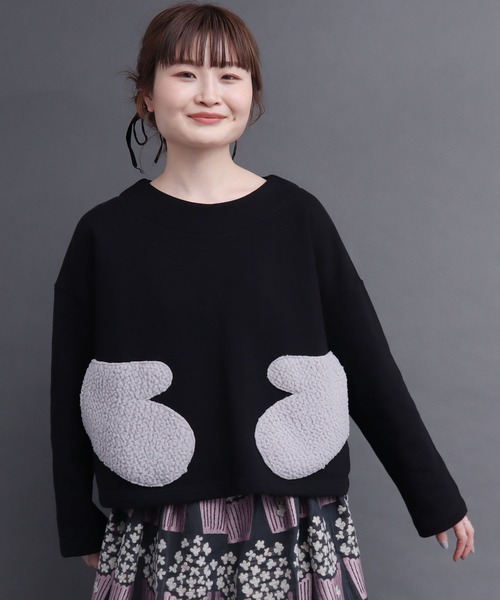 peu pres（プープレ）の「裏毛ミトンポッケPO（スウェット・レディース・ブラック/アイボリー・FREE）」の22枚目の写真