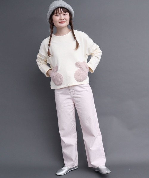 peu pres（プープレ）の「裏毛ミトンポッケPO（スウェット・レディース・ブラック/アイボリー・FREE）」の18枚目の写真