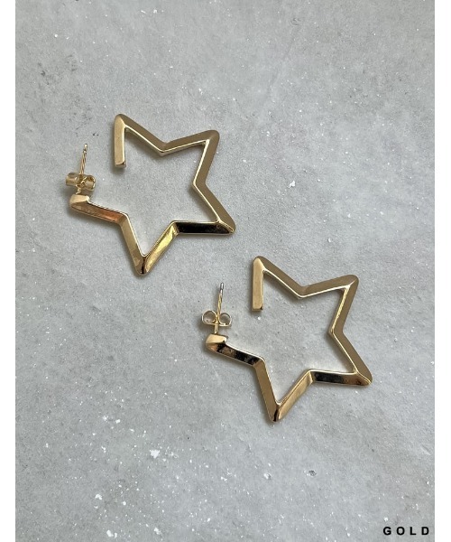 Re:EDIT(リエディ)の「スターシェイプピアス(ピアス(両耳用)・レディース・ゴールド/シルバー・FREE)」の3枚目の写真
