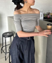 Kotoe | 2WAY ハーフスリーブ 五分袖 オフショルダーカットソー(Tシャツ/カットソー)