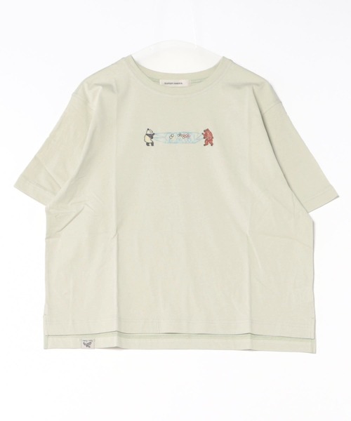 SUPER HAKKA×えんどうゆりこ「植物を編む」刺繍Tシャツ（Tシャツ