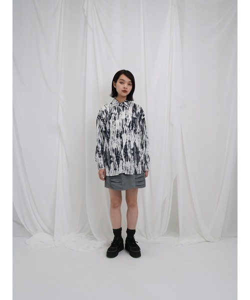 Enewd nina（エニュードニーナ）の「【ZOZO限定】ダブルギャザー ミニスカート（スカート・レディース・ブラック/グレー・FREE）」の12枚目の写真