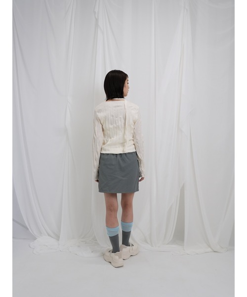 Enewd nina（エニュードニーナ）の「【ZOZO限定】ダブルギャザー ミニスカート（スカート・レディース・ブラック/グレー・FREE）」の8枚目の写真