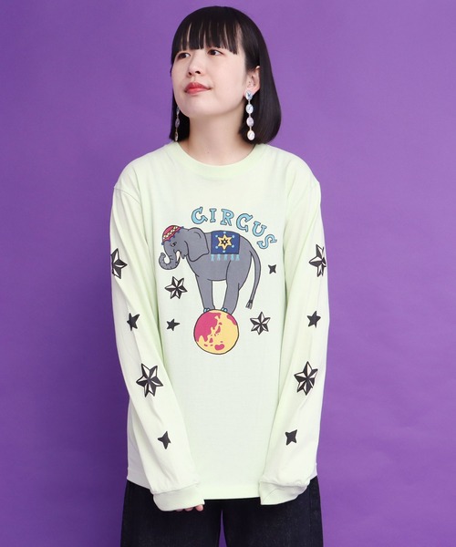 【新品未使用品】CIRCUS 長袖カットソー　LGB didizizi（ディディジジ）の「○CIRCUSプリント ロンT（Tシャツ