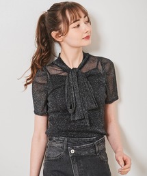 31 Sons de mode | キャミセット2WAYボウタイシアーラメトップス(Tシャツ/カットソー)