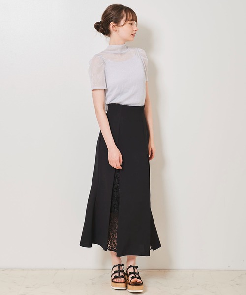 31 Sons de mode（トランテアン　ソン　ドゥ　モード）の「キャミセット２ＷＡＹボウタイシアーラメトップス（Tシャツ/カットソー・レディース・ピンク/ライトグリーン/ブラック/オフホワイト・36）」の19枚目の写真