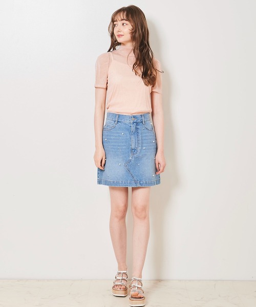 31 Sons de mode（トランテアン　ソン　ドゥ　モード）の「キャミセット２ＷＡＹボウタイシアーラメトップス（Tシャツ/カットソー・レディース・ピンク/ライトグリーン/ブラック/オフホワイト・36）」の9枚目の写真