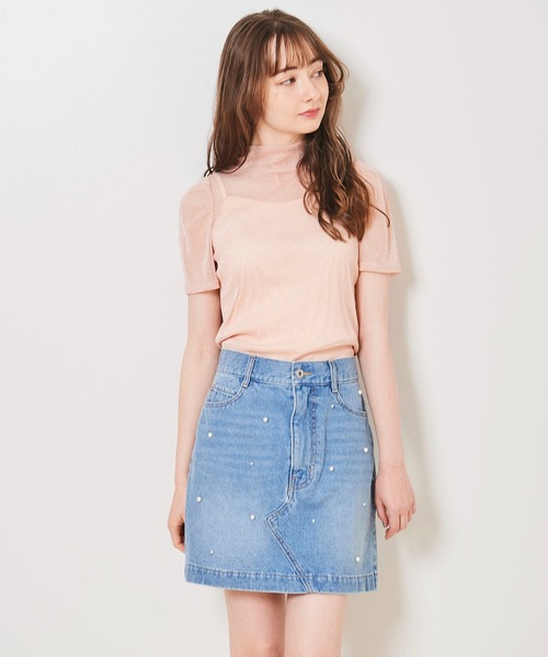 31 Sons de mode（トランテアン　ソン　ドゥ　モード）の「キャミセット２ＷＡＹボウタイシアーラメトップス（Tシャツ/カットソー・レディース・ピンク/ライトグリーン/ブラック/オフホワイト・36）」の12枚目の写真