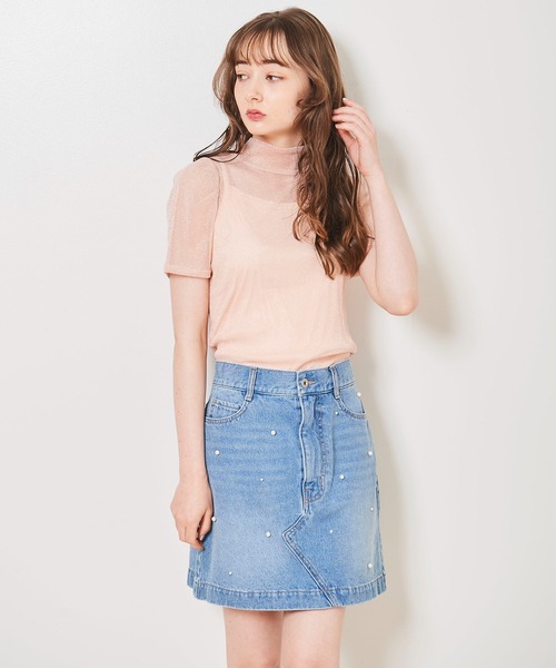 31 Sons de mode（トランテアン　ソン　ドゥ　モード）の「キャミセット２ＷＡＹボウタイシアーラメトップス（Tシャツ/カットソー・レディース・ピンク/ライトグリーン/ブラック/オフホワイト・36）」の14枚目の写真