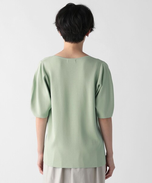 Afternoon Tea(アフタヌーンティー)の「ドライタッチVネックプルオーバー(ニット/セーター・レディース・グリーン/ネイビー・MEDIUM)」の7枚目の写真