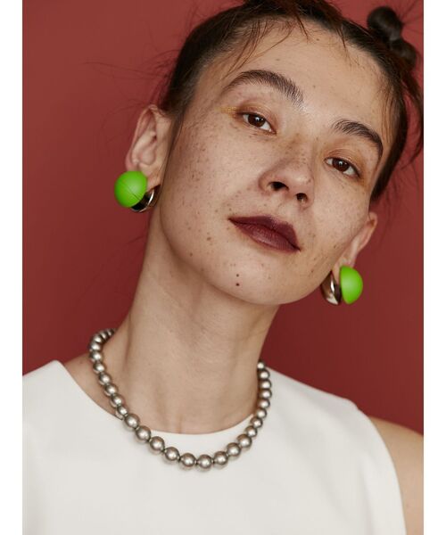 UN3D.（アンスリード）の「2WAY FULL MOON PIERCE / 2WAYフルムーンピアス（ピアス（両耳用）・レディース・その他1/ライム/ブラウン/グレー・FREE）」の17枚目の写真