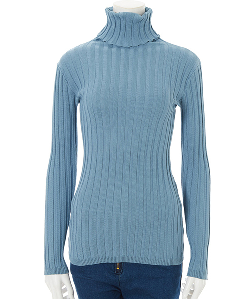 fifth（フィフス）の「フィットニットタートルトップス/リブニット（ニット/セーター・レディース・ブラック/ベージュ/グレー/ネイビー/カーキ/ホワイト/ボルドー/モカ/ダークベージュ/マスタード/キャメル/ブラウン/テラコッタ/ライトグレー/グリーン/チャコールグレー/レッド/サックスブルー/パープル/オレンジ/ピンク/ラベンダー/チェリーピンク・MEDIUM）」の14枚目の写真