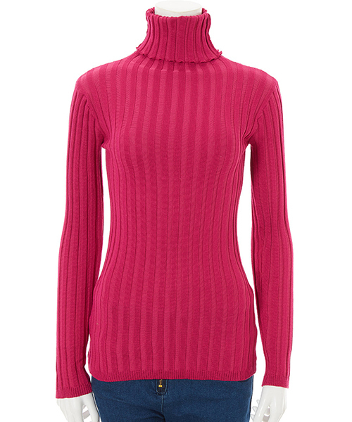 fifth（フィフス）の「フィットニットタートルトップス/リブニット（ニット/セーター・レディース・ブラック/ベージュ/グレー/ネイビー/カーキ/ホワイト/ボルドー/モカ/ダークベージュ/マスタード/キャメル/ブラウン/テラコッタ/ライトグレー/グリーン/チャコールグレー/レッド/サックスブルー/パープル/オレンジ/ピンク/ラベンダー/チェリーピンク・MEDIUM）」の20枚目の写真