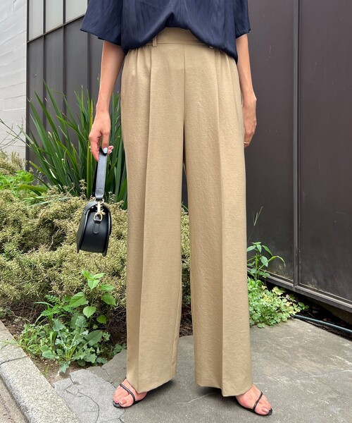 NOLLEY’S(ノーリーズ)の「ウォッシャブルイージードロストワイドパンツ(その他パンツ・レディース・チャコールグレー/キャメル/キナリ/ミント/ブラック・38/36/34)」の7枚目の写真