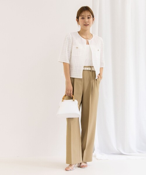 NOLLEY’S(ノーリーズ)の「ウォッシャブルイージードロストワイドパンツ(その他パンツ・レディース・チャコールグレー/キャメル/キナリ/ミント/ブラック・38/36/34)」の11枚目の写真