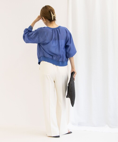 NOLLEY’S(ノーリーズ)の「ウォッシャブルイージードロストワイドパンツ(その他パンツ・レディース・チャコールグレー/キャメル/キナリ/ミント/ブラック・38/36/34)」の17枚目の写真