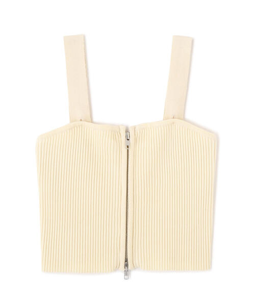 FREE'S MART（フリーズマート）の「◆ダブルジップニットビスチェ（ニット/セーター・レディース・ホワイト/ブラック/ライトグリーン・FREE）」の15枚目の写真