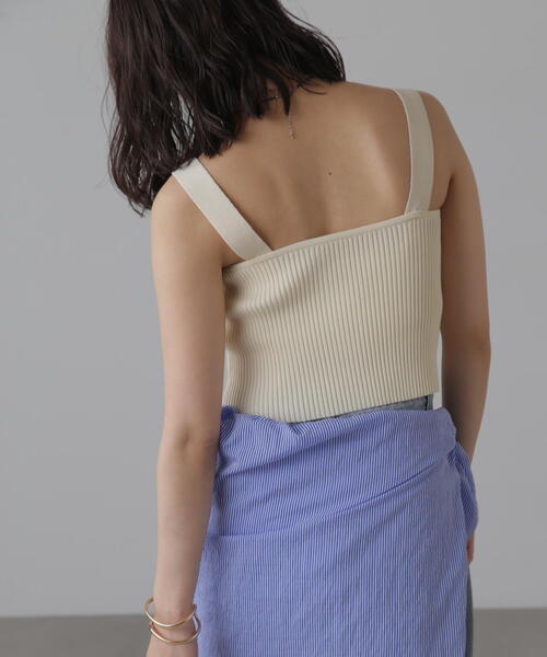 FREE'S MART（フリーズマート）の「◆ダブルジップニットビスチェ（ニット/セーター・レディース・ホワイト/ブラック/ライトグリーン・FREE）」の21枚目の写真