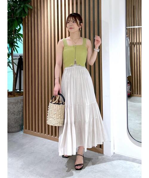 FREE'S MART（フリーズマート）の「◆ダブルジップニットビスチェ（ニット/セーター・レディース・ホワイト/ブラック/ライトグリーン・FREE）」の11枚目の写真