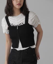 FREE'S MART | ◆ダブルジップニットビスチェ(ニット/セーター)