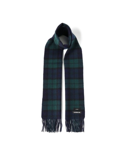 【極美品】BEAMS カシミヤ100% マフラー リバーシブル ビームス 黒 BEAMS（ビームス）カシミヤ リバーシブル マフラー（ファッション雑貨