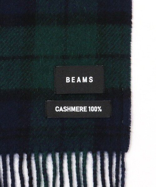 【極美品】BEAMS カシミヤ100% マフラー リバーシブル ビームス 黒 BEAMS（ビームス）カシミヤ リバーシブル マフラー（ファッション雑貨