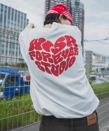 DRAW CODE HEART BACK PRINT T/ドローコードハートバックプリントT