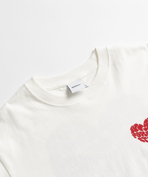 WISH FOR EVER(ウィッシュフォーエバー)の「DRAW CODE HEART BACK PRINT T/ドローコードハートバックプリントT(Tシャツ/カットソー・メンズ・ネイビー/ピンク/レッド/ホワイト・MEDIUM/LARGE)」の14枚目の写真