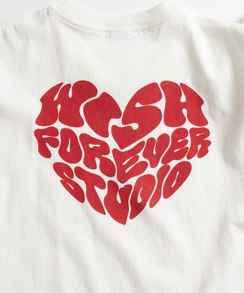 WISH FOR EVER(ウィッシュフォーエバー)の「DRAW CODE HEART BACK PRINT T/ドローコードハートバックプリントT(Tシャツ/カットソー・メンズ・ネイビー/ピンク/レッド/ホワイト・MEDIUM/LARGE)」の18枚目の写真