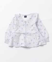 Crescent（クレッセント）の「小花・無地ミニ裏毛ジャケット（ノーカラージャケット）」