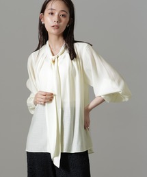 NANO universe | リンクルドビーリボンタイブラウス(シャツ/ブラウス)