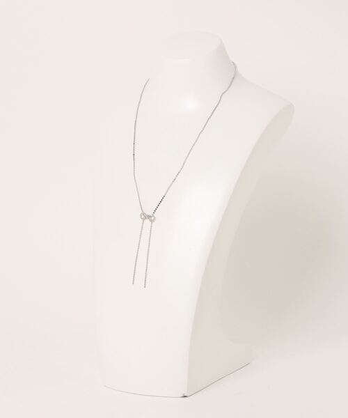LOWRYS FARM（ローリーズファーム）の「ヒラツブシチェーンリボンネックレス　130090（ネックレス・レディース・ゴールド/シルバー・FREE）」の4枚目の写真
