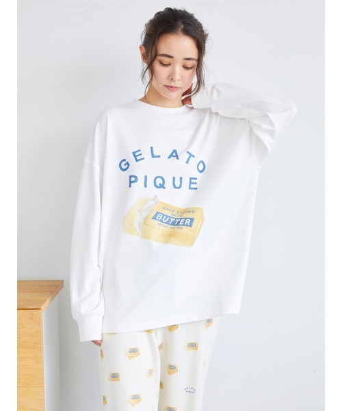 格安販売中 gelato pique（ジェラートピケ）の「BUTTER/PIEワンポイントロン ルームウェア・パジャマ