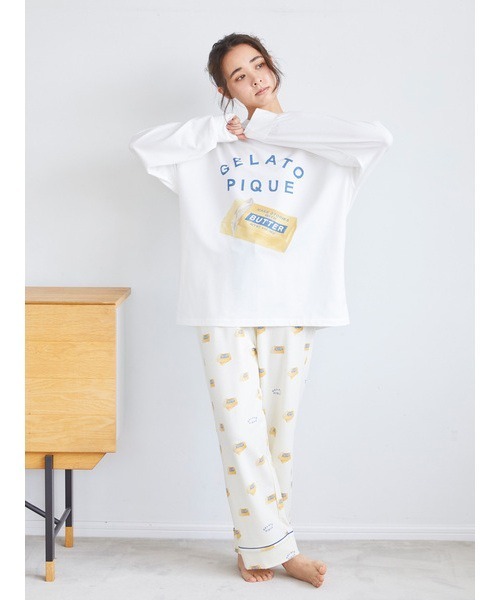 ジェラートピケ パジャマ バター gelato pique（ジェラートピケ）の「スフレBUTTER ジャガード