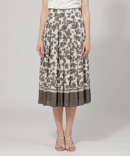 【セール】フラワーパネルプリント フレアスカート（スカート）｜EPOCA（エポカ）