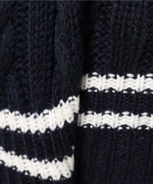 WEGO（ウィゴー）の「WEGO/チルデンニット（ニット/セーター・レディース・ネイビー/オフホワイト/グレー・FREE）」の11枚目の写真