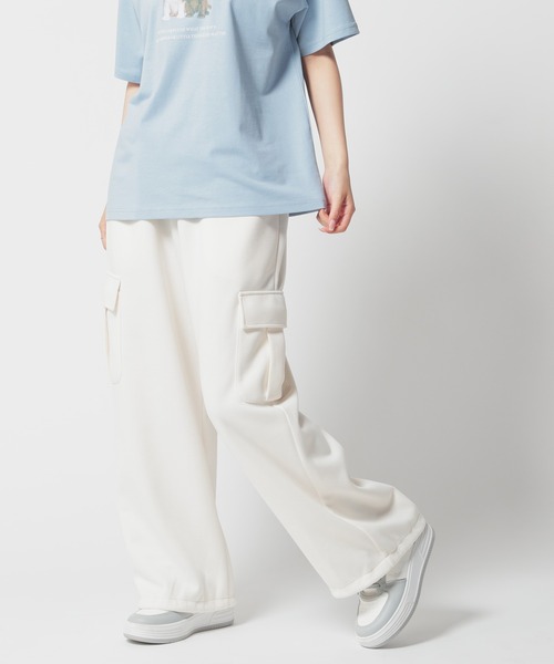 Honeys（ハニーズ）の「カーゴスウェットパンツ（スウェットパンツ・レディース・チャコールグレー/カーキ/アイボリー/ブラック/ピンク・SS/LL/S/L/M）」の21枚目の写真