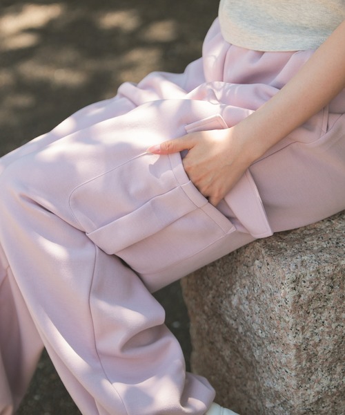 Honeys（ハニーズ）の「カーゴスウェットパンツ（スウェットパンツ・レディース・チャコールグレー/カーキ/アイボリー/ブラック/ピンク・SS/LL/S/L/M）」の11枚目の写真