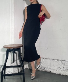 anuke Backopen Shirring Onepiece ブラック セール】Backopen Shirring Onepiece（ワンピース）｜anuke